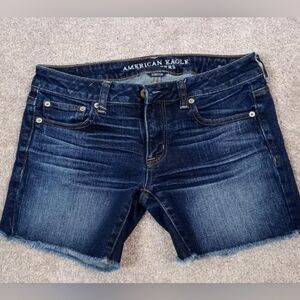 American Eagle Dark Blue Denim Shorts Size 6
